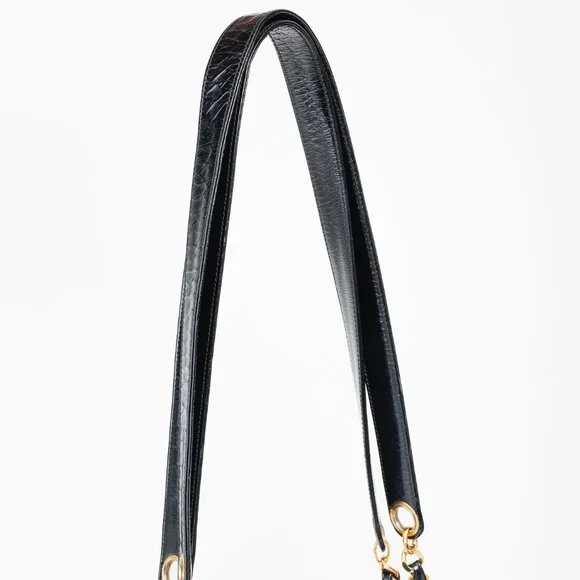 Chanel Vintage Black Patent Gold Plated CCs Shoulder bag - Picture 6 of 15